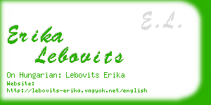 erika lebovits business card